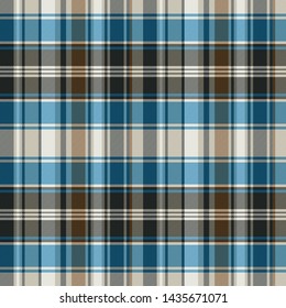 Striped check plaid seamless pattern. Vector illustration.