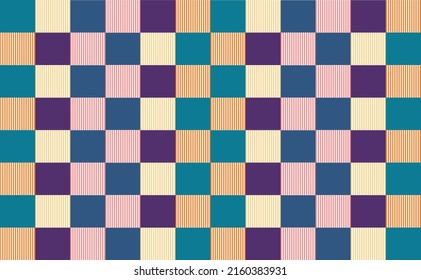 Striped and checkered background material illustration