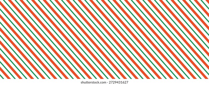 Patrón inconsútil de la Navidad a rayas diagonal roja y verde