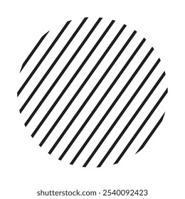 Gestreifter Kreis Symbol für geometrisches Shape-Design