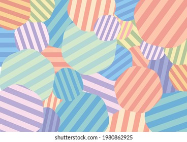 Striped circle vector background illustration