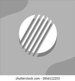 striped circles against a gray background