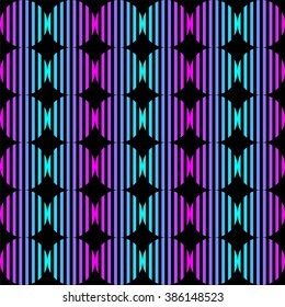 Striped circles pattern in gradient colors, abstract geometric pattern. Vector illustration.