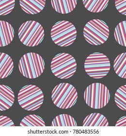 striped circles. seamless pattern