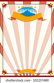 circo listrado. Um cartaz de circo para sua propaganda