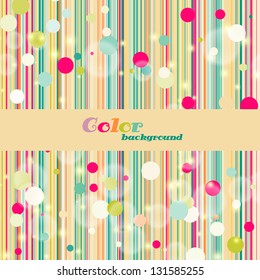 Striped color background with place for text. Vector.