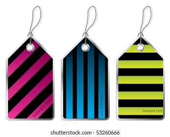 Striped color labels