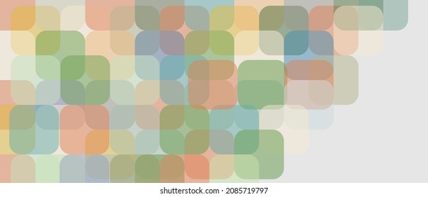 Fondo de color rayado con formas geométricas. Plantilla para papel pintado, salvapantallas de diseño moderno en colores pastel. 
