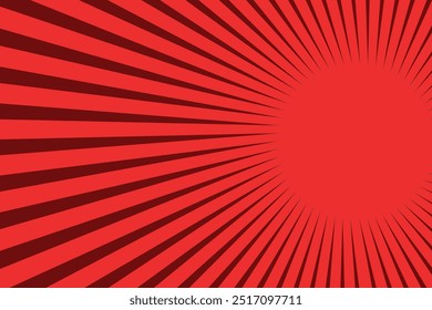 Striped colorful abstract background, Symmetric rays - pattern red