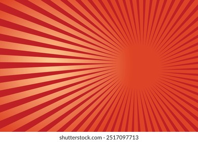 Striped colorful abstract background, Symmetric rays - pattern red