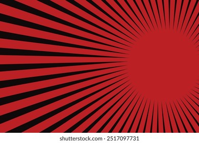 Striped colorful abstract background, Symmetric rays - pattern red