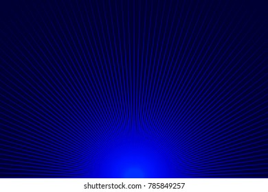 Striped colorful abstract background, Symmetric rays - vector pattern - blue,