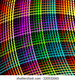 Striped colorful background in a cage. Vector