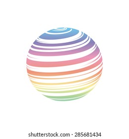 Striped colorful background. Logo design. Illustration




