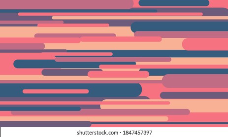 Striped colorful geometric lined abstract design. Pastel smooth colors vector background, striped soft light pink, blue, violet and orange retro style flat background