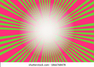 Striped colorful rays background. Pop art creative concept colorful comics book magazine cover. Cartoon halftone retro pattern. Abstract template design for poster, card, sale banner, empty bubble.