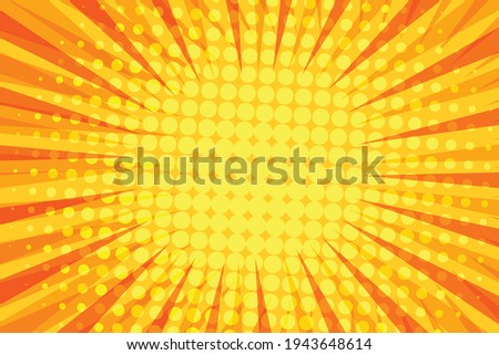 Striped colorful rays background. Pop art creative concept colorful comics book magazine cover. Cartoon halftone retro pattern. Abstract template design for poster, card, sale banner, empty bubble.