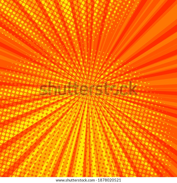 Striped Colorful Rays Background Pop Art Stock Vector (Royalty Free ...
