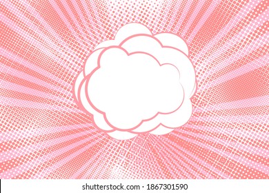 Striped colorful rays background and speech bubbles. Pop art creative concept colorful comics book magazine cover. Cartoon halftone retro pattern. Abstract template design, empty bubble.
