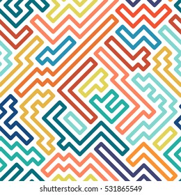 Striped colorful seamless geometric pattern.