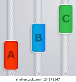 Striped columns with tabs growth. Elements of infographics. Tab you can easily move