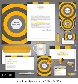 Striped corporate identity template. Vector company style for brandbook and guideline. EPS 10
