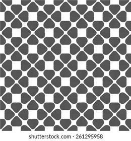 Striped Cross in monochrome geometrical pattern, seamless vector background.