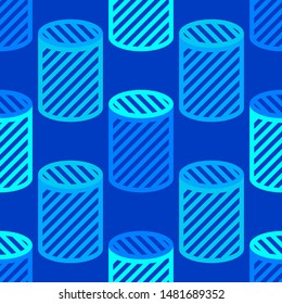 Striped cylinders. Trendy seamless pattern designs. Vector geometric background. Can be used for wallpaper, textile, invitation card, wrapping, web page background.