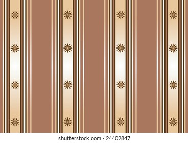 Striped decorative background in coffee tones (vector)