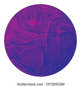 Striped decorative colored sphere. Design element. Vector illustration