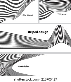 striped design background set
