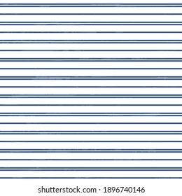 Striped design. Seamless vector pattern with blue thin stripes on a white background, for packaging, surface, cards, wallpaper. Abstract illustration with old antique texture.