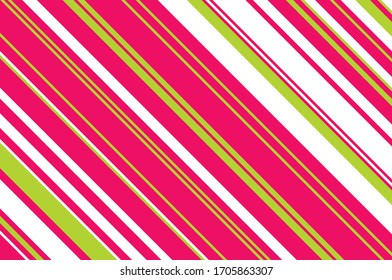 Striped diagonal pattern. Christmas colors. Texture of Christmas canes and lollipops. Bright festive backdrop. Vector illustration.