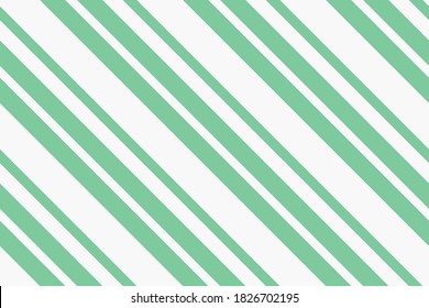 Striptes diagonales Muster.Mint Farbe. Nahtloser Hintergrund. Textur von Weihnachtskanen und Lollipops. Vektorgrafik. 