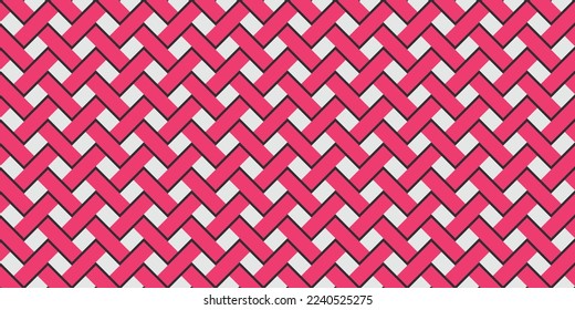 Striped diagonal retro pattern of pink and white diagonals. Vector seamless pattern for print and seamless packaging, pillows, textiles, wallpapers, notebooks, cups.