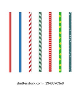 Striped Drinking Straws