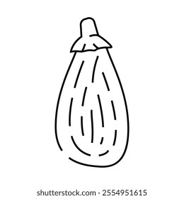striped eggplant line icon vector. striped eggplant sign. isolated contour symbol black illustration
