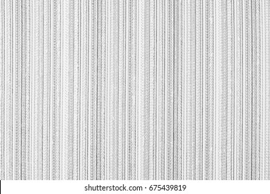 Striped fabric background. Black and white vector texture template for overlay artwork.