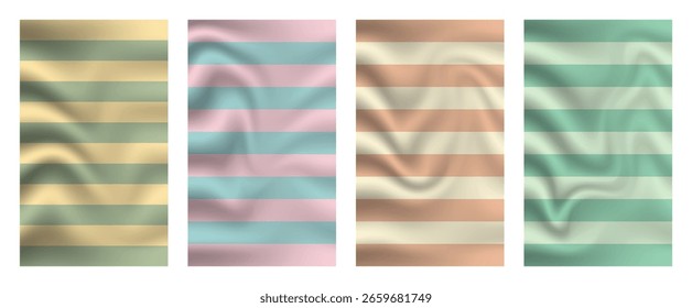Striped fabric fold texture background collection
