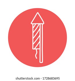 Diseño de íconos con bloques de fuegos artificiales a rayas, fiesta de celebraciones fiesta de fiesta de aniversario explosión y tema festivo Ilustración vectorial