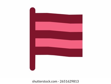 Striped Flag Banner vector design 