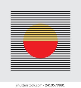 Striped flag yellow and red Abstract Vector illustration.