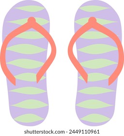 striped flip flops isolated icon design, vector illustration graphic