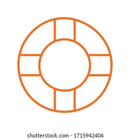 striped float line style icon design Sea nautical ocean navigation travel underwater water and marine theme Vector illustration