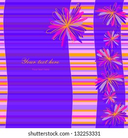 striped floral background
