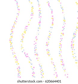 Striped Floral Background. Bright Lines of Gentle Daisy Flowers