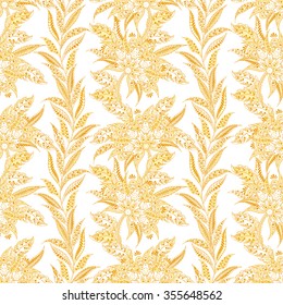 striped floral seamless pattern in indian style.