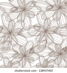 striped flowers over beige background vector illustration