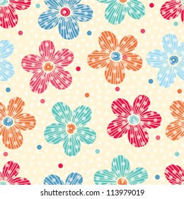 Striped flowers  Seamless pattern can be used for wallpaper, pattern fills, web page background, surface textures.