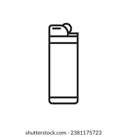 diseño de la ilustración de la ilustración de la plantilla del icono del encendedor de gas rayado